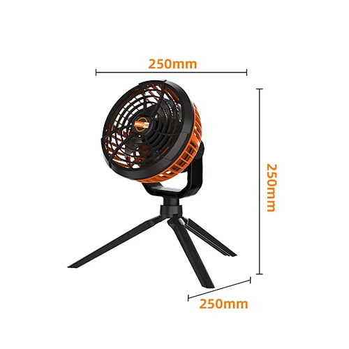 Cordless fan rechargeable lithium battery outdoor camp fan for campers with tripod